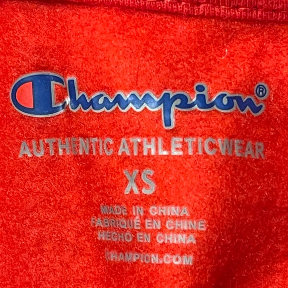 Champion hoodie, Red & Black, youth XS - Picture 3 of 4